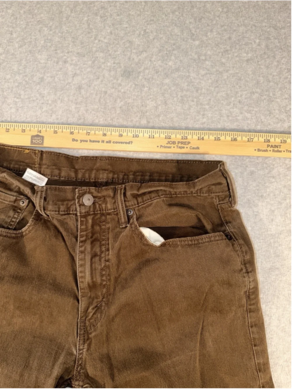Levi’s 502 Regular Taper Jeans Men’s 34x34 Brown Stretch Denim Pants